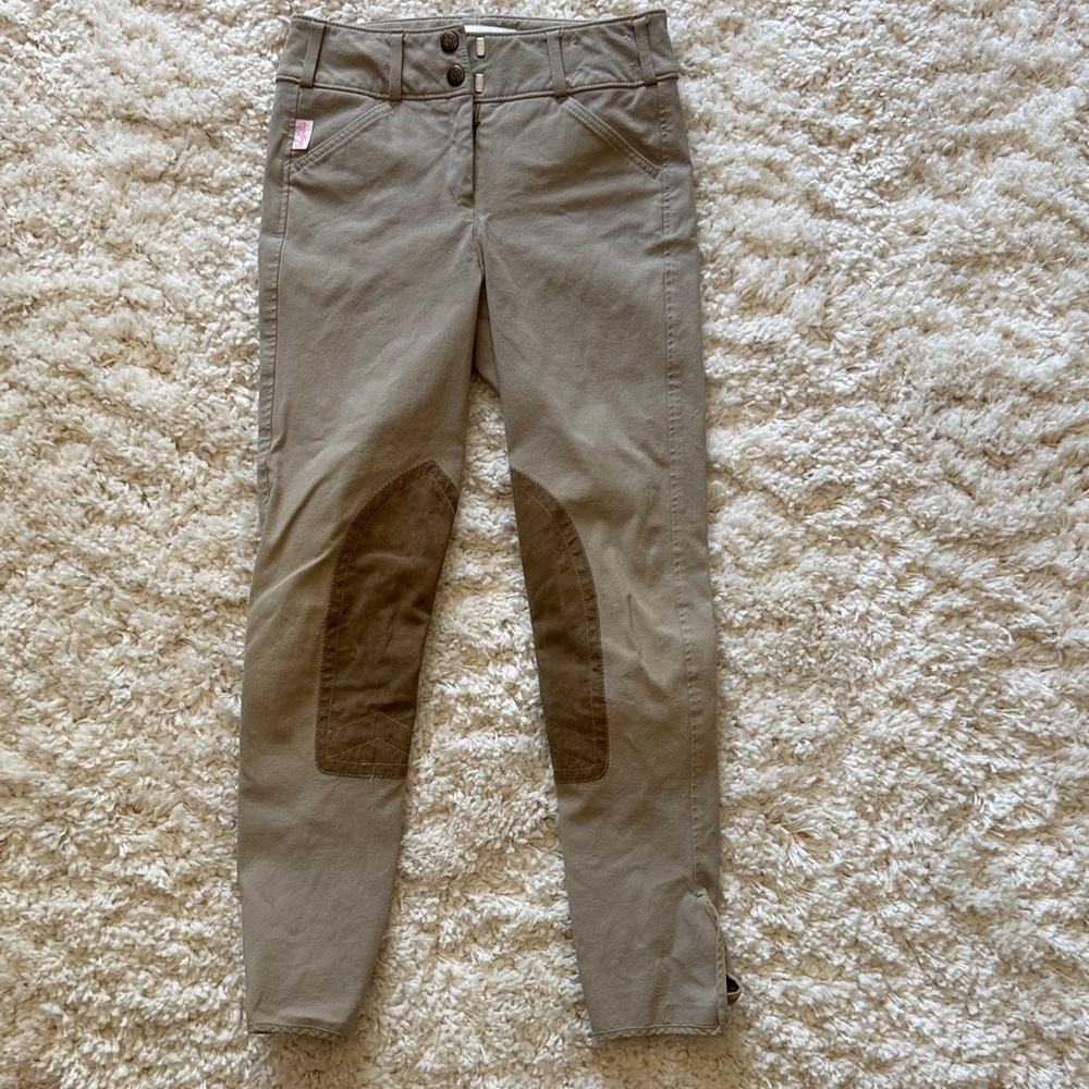 Tailored Sportsman size 22-Riding Breeches with Knee Patches - Tan